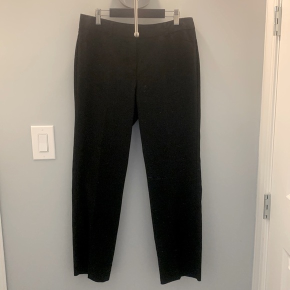 New Directions Black Dress Slacks w/flecks of blue & white Sz 8P - Picture 1 of 8